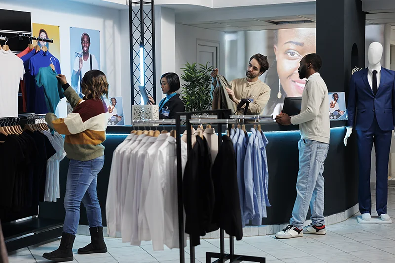 In-store visual merchandising display